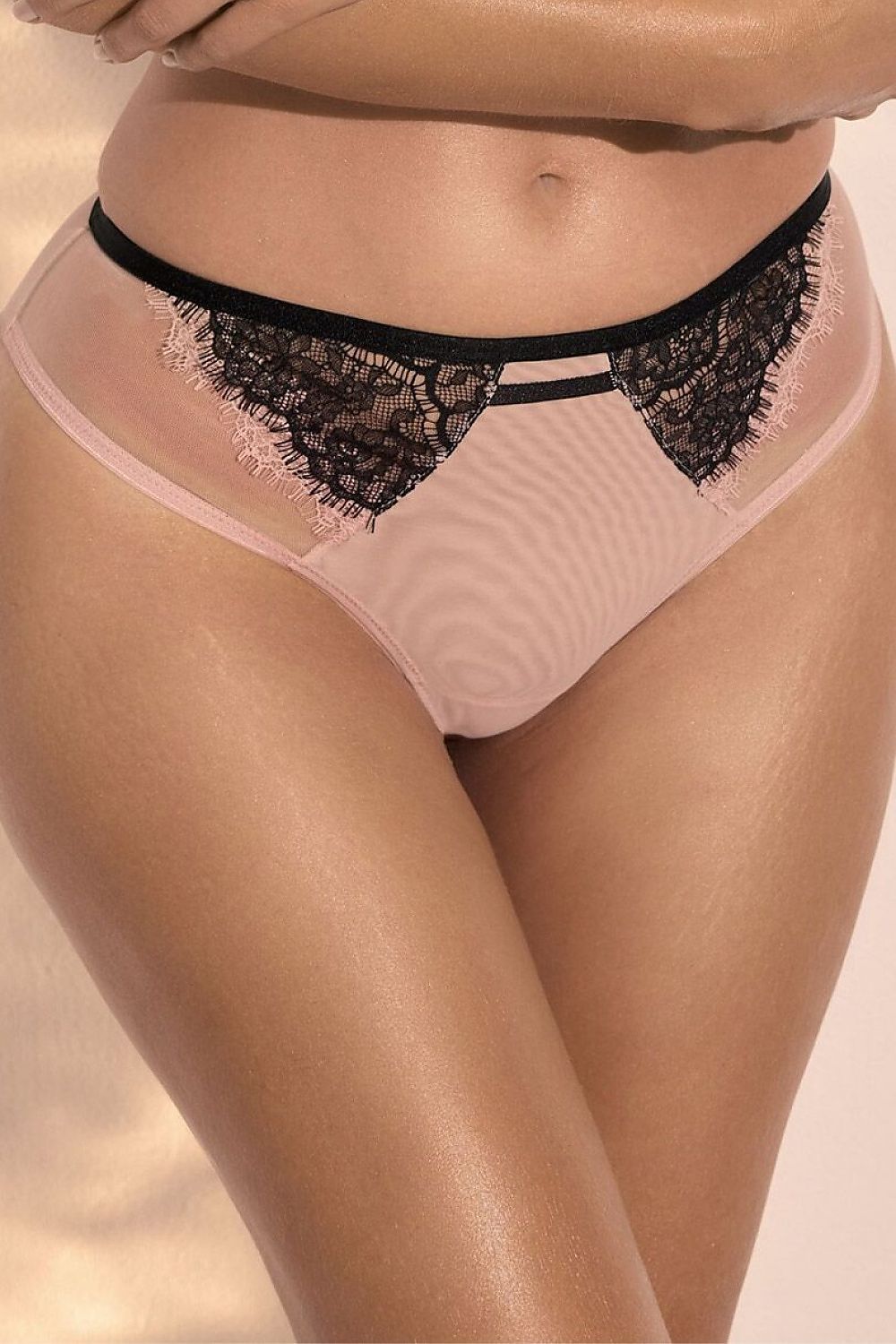  Figi Brazyliany Model Bunny B-1190/2 204190 Black/Pink - Kinga 