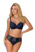  Biustonosz push up Biustonosz Usztywniany Model VB-474 Navy/Green - Vena 