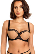   Biustonosz Balconette Model VB-456 Carmel/Black - Vena 