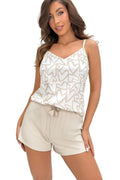  Piżama Damska Model Adore Top 234850 Beige Wzór - Donna 