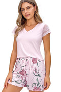  Piżama Damska Model Gabriela Short 235750 Powder Pink Wzór - Donna 