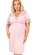   Koszula Nocna Model Linda Plus Size 232927 Powder Pink - Donna 