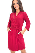  Szlafrok Damski Model Sonia 227917 Bordo - Donna 