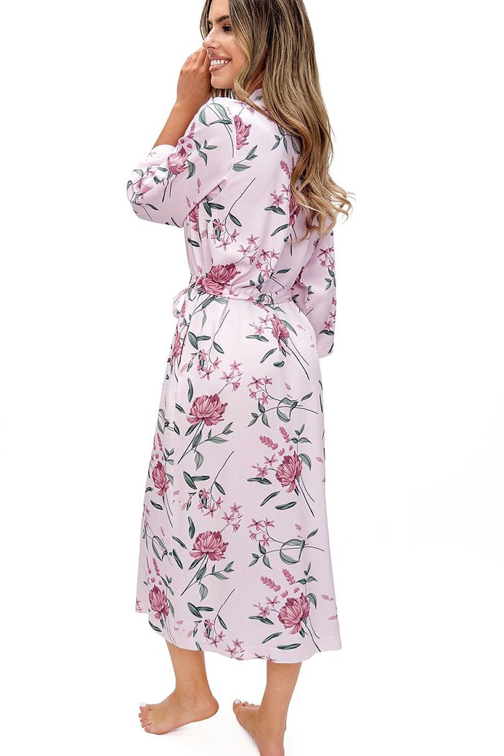  Szlafrok Damski Model Gabriela 235744 Powder Pink Wzór - Donna 