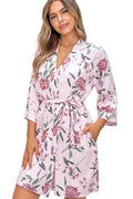 Szlafrok Damski Model Gabriela 235741 Powder Pink Wzór - Donna 