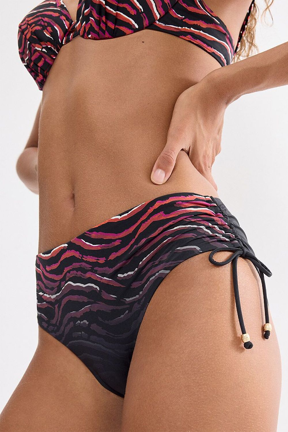 Kostium dwuczęściowy Figi Kąpielowe Model Summer Wild 10227253-M004 232525 Black/Pink - Triumph 