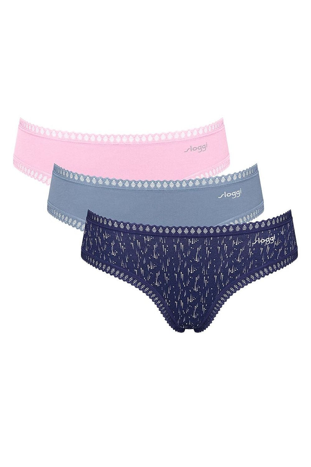  Figi Komplet Model Go Crush Hipster 10219671-V004 214153 Navy/Blue/Pink - Sloggi 