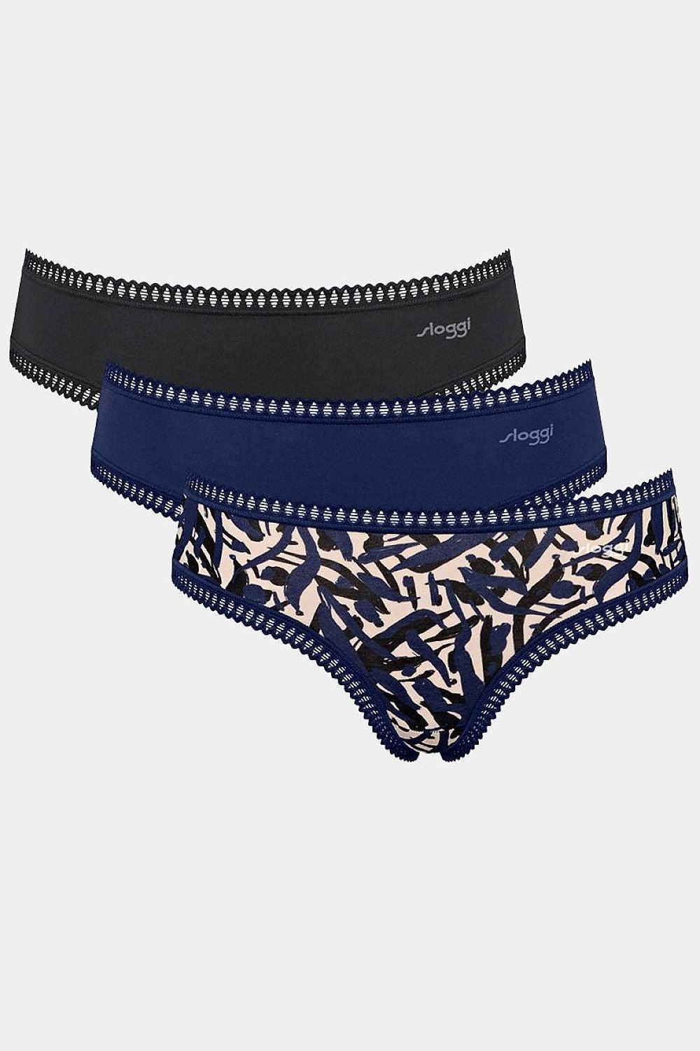  Figi Komplet Model Go Crush Hipster 10219671-M008 3pack 191704 Navy/Wzór - Sloggi 