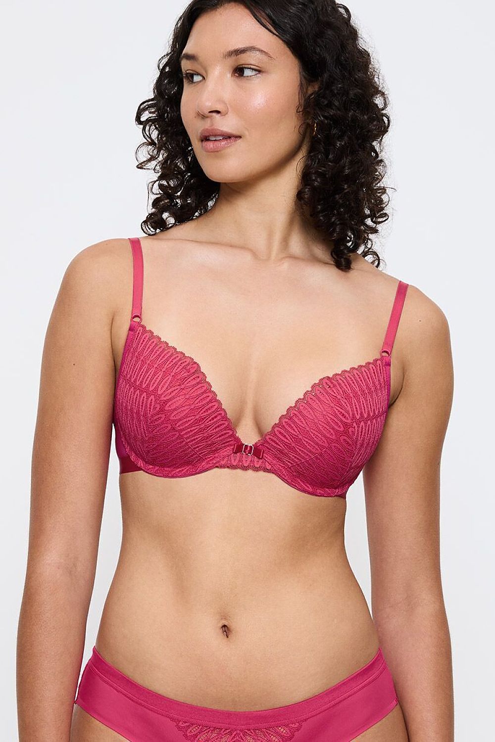  Biustonosz push up Biustonosz Push-up Model Aura Spotlight 10216452-6653 214641 Intensywny Róż - Triumph 