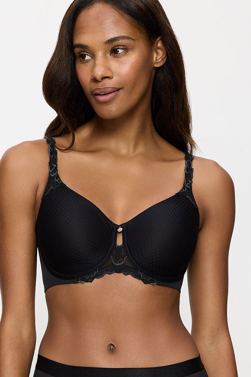  Biustonosz push up Biustonosz minimizer Model Wild Azalea Florale W01 10219852-0004 205702 Black - Triumph 