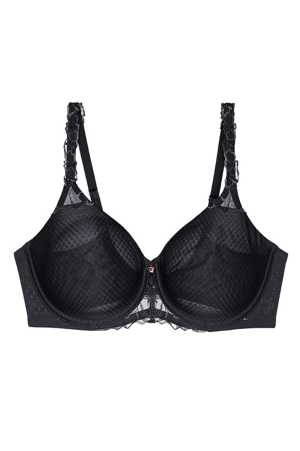  Biustonosz push up Biustonosz minimizer Model Wild Azalea Florale W01 10219852-0004 205702 Black - Triumph 