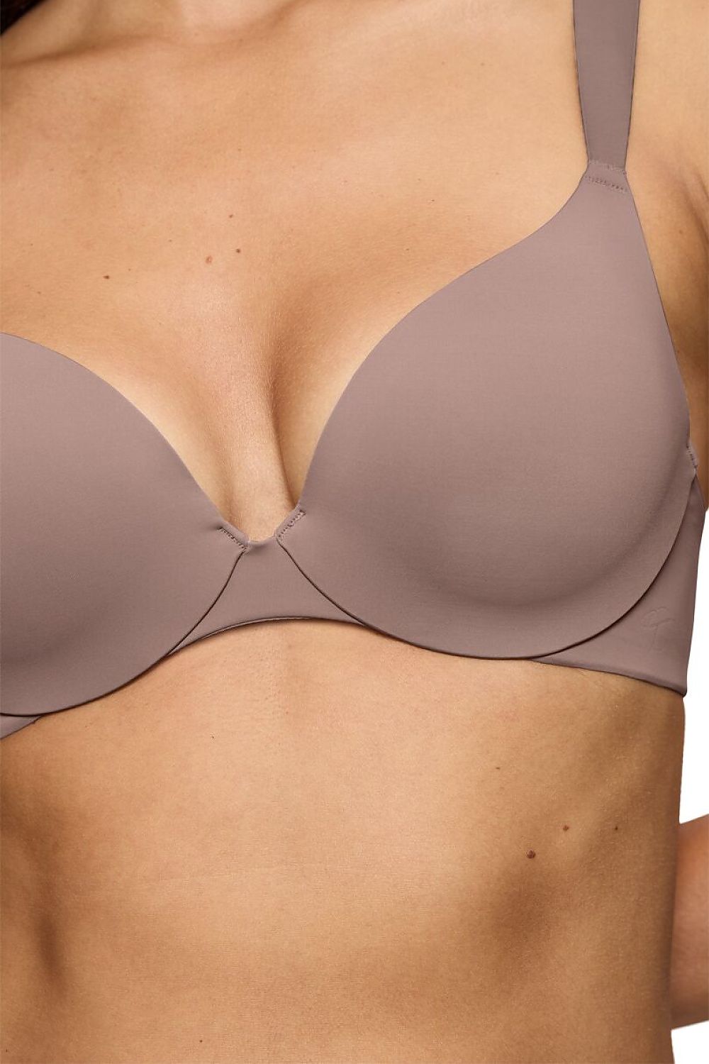  Biustonosz push up Biustonosz Usztywniany Model Body Make-Up Illusion 10217848-00ZE 196186 Cacao - Triumph 