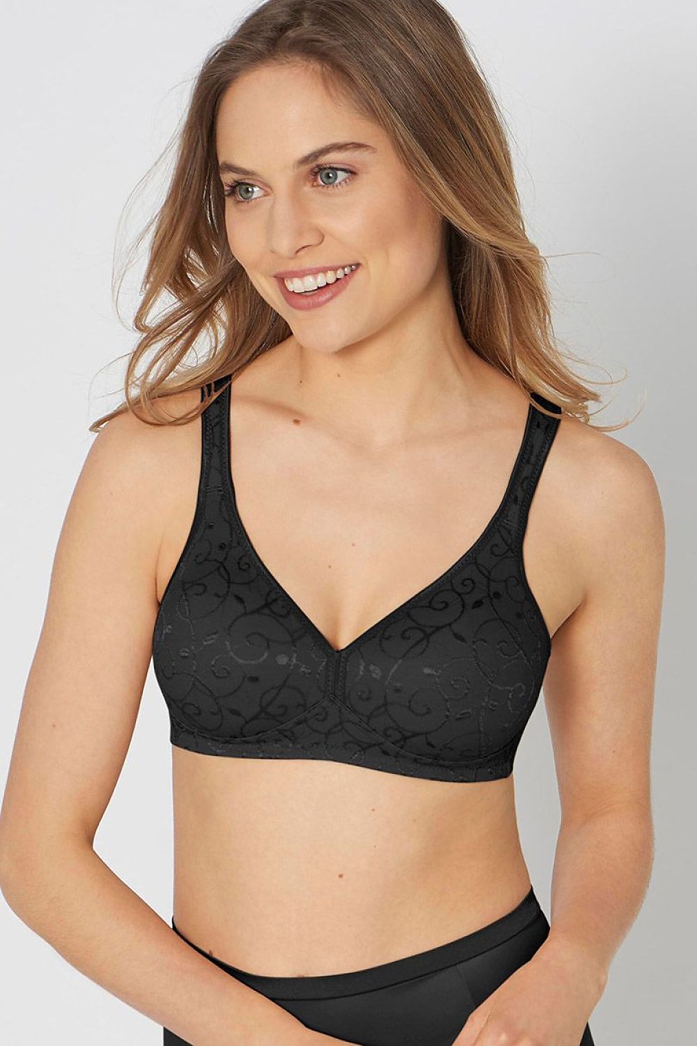  Biustonosz Soft Model Elegant Cotton 10100175-0004 186262 Black - Triumph 