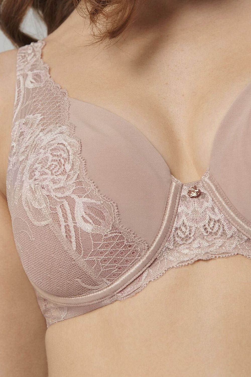  Biustonosz push up Biustonosz Usztywniany Model Wild Peony Florale WP 10209627 157806 Powder Beige - Triumph 