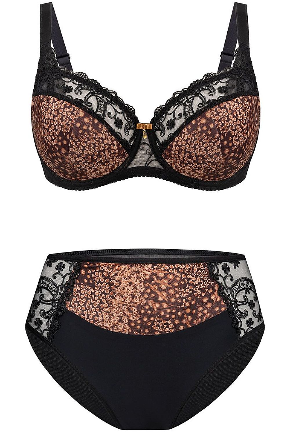  Biustonosz Soft Biustonosz Semi-Soft Model VB-473 Cynamon/Black - Vena 
