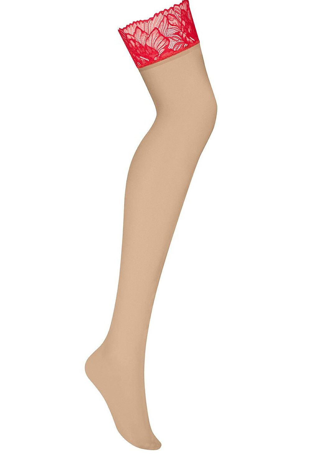   Pończochy Model Matildea 218883 Beige/Red - Obsessive 