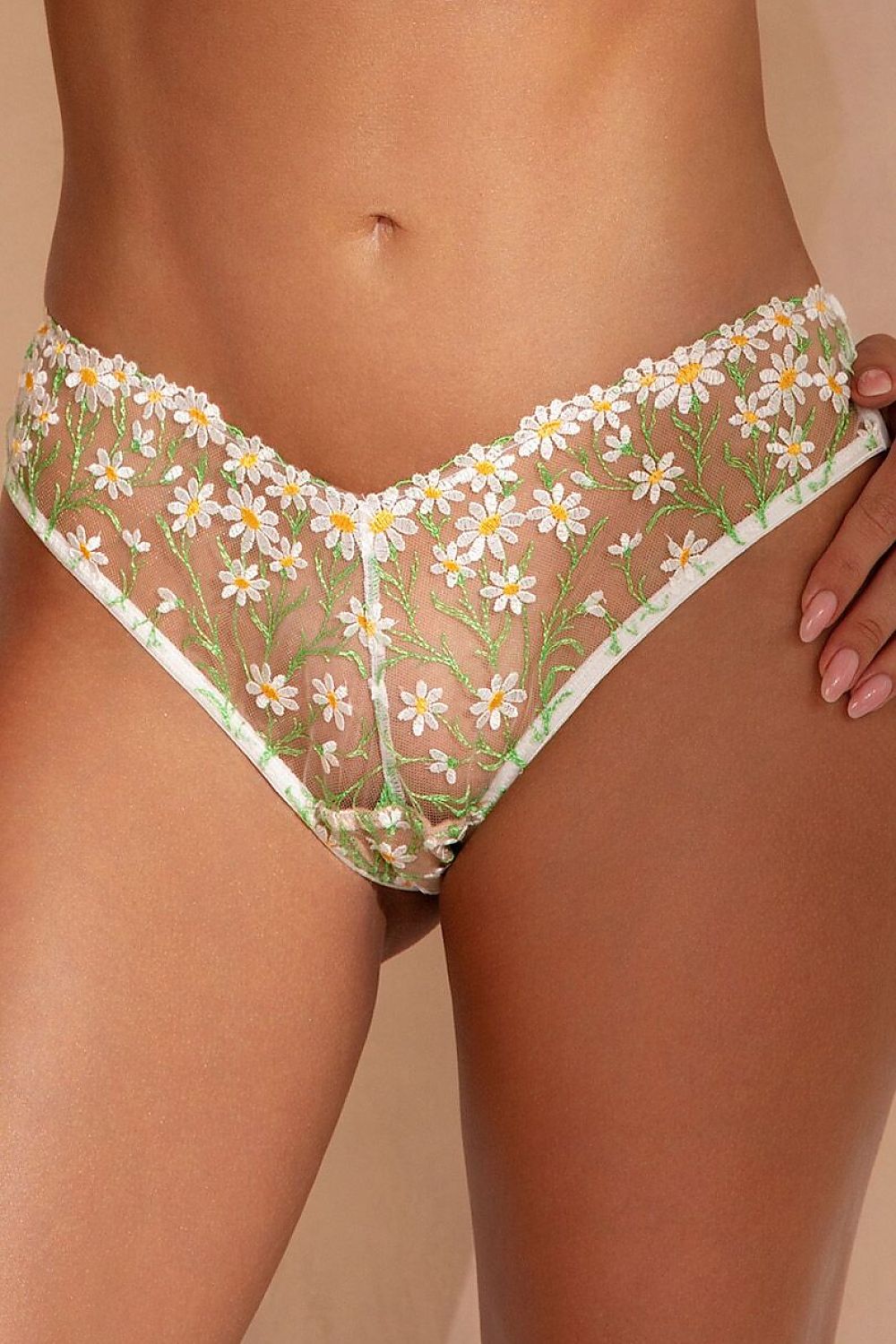  Figi Brazyliany Model Summer Muse B-1258/2 White/Green - Kinga 