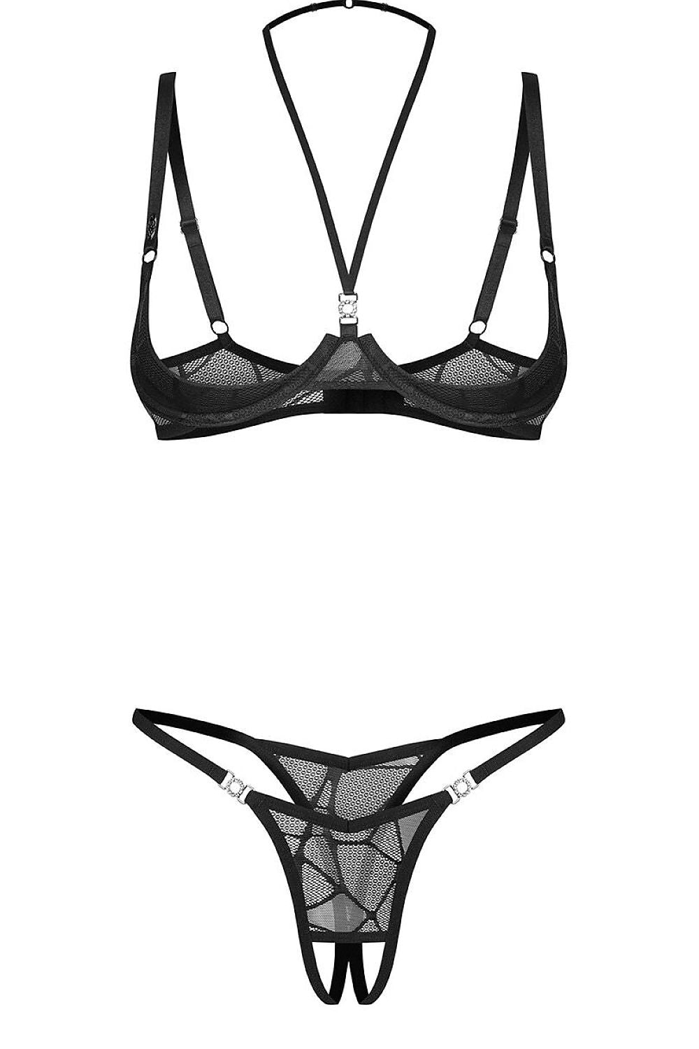   Komplet Model Olianna Fiszbiny 232417 Black - Obsessive 