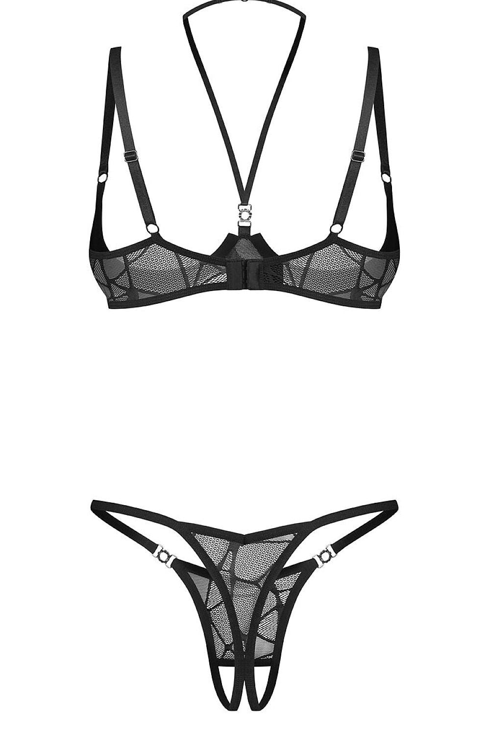   Komplet Model Olianna Fiszbiny 232417 Black - Obsessive 