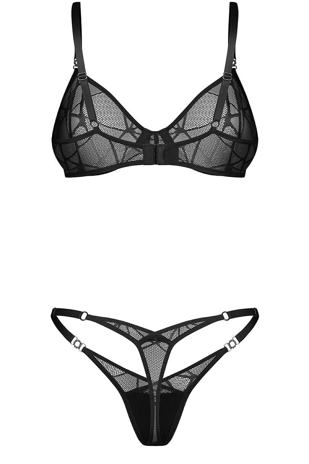   Komplet Model Olianna Siatka 232414 Black - Obsessive 