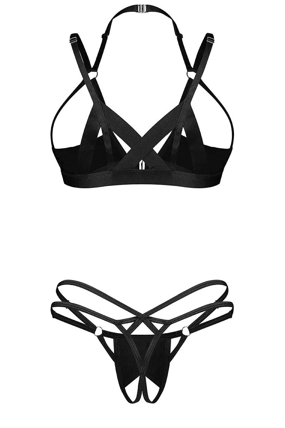   Komplet Model Keira Lise Otwarty 216648 Black - Obsessive 
