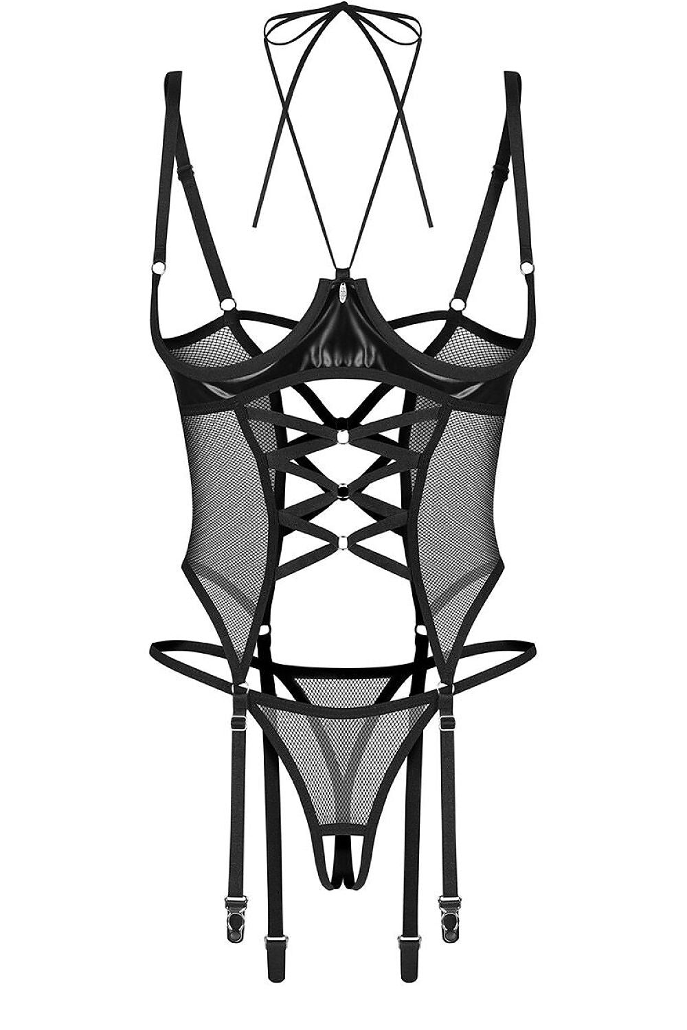   Komplet Gorset Model Dominna 221781 Black - Obsessive 