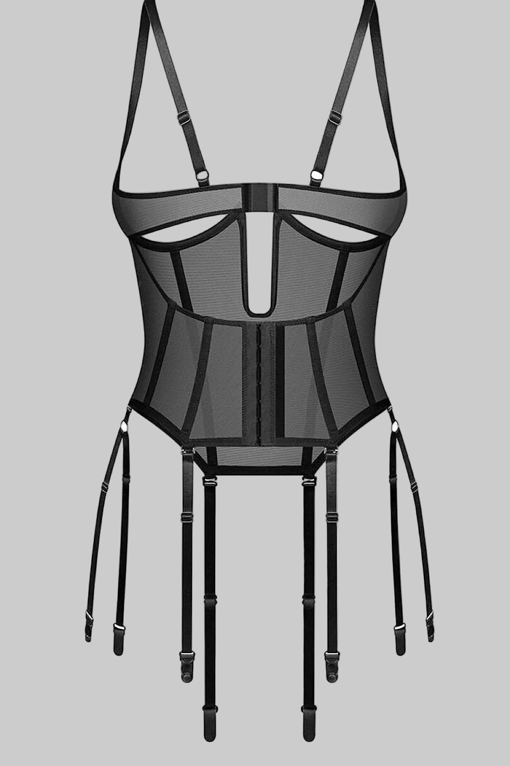  Gorset Model Euphori 211819 Black - Obsessive 