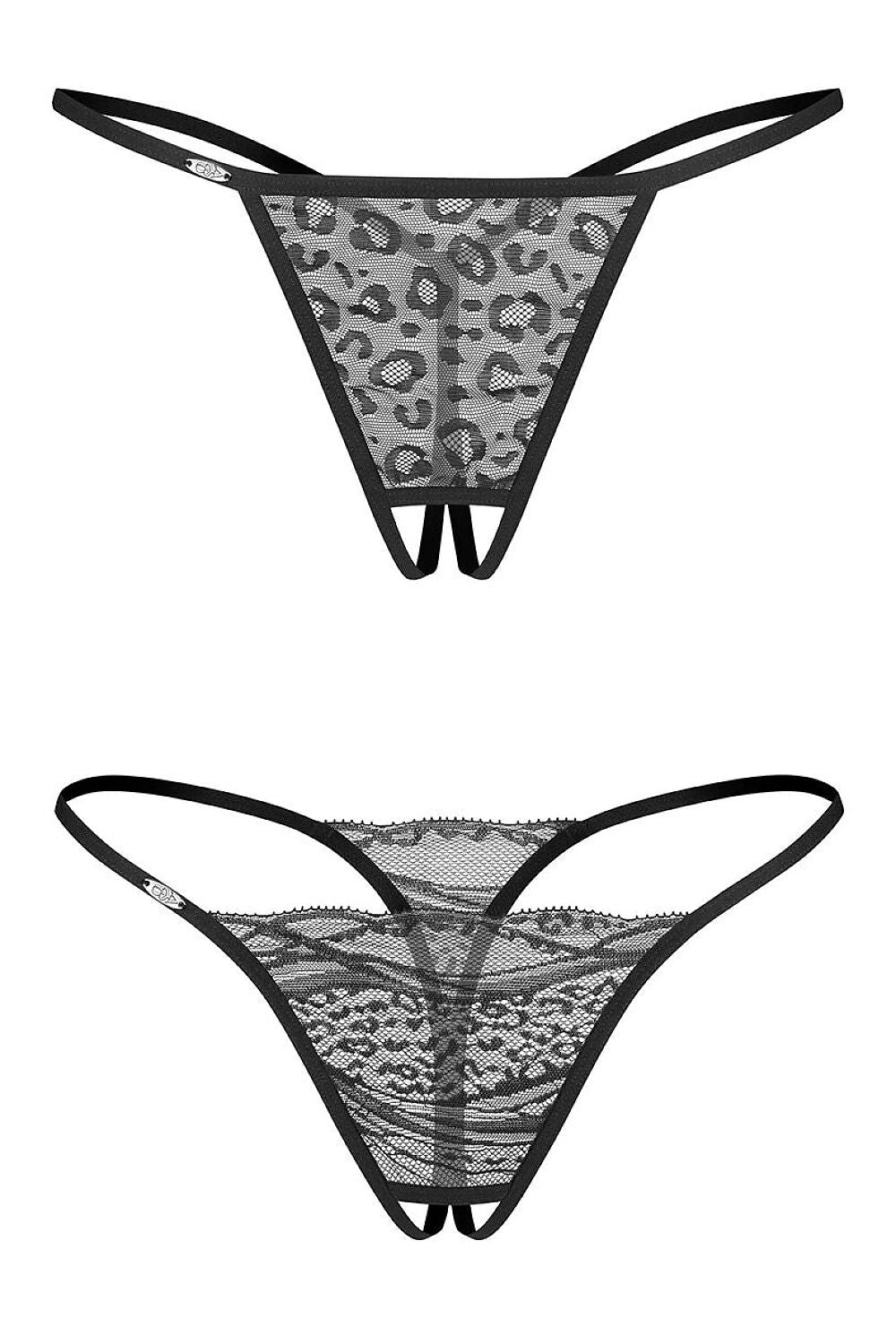   Komplet stringi Model Bianca 219942 Black - Obsessive 