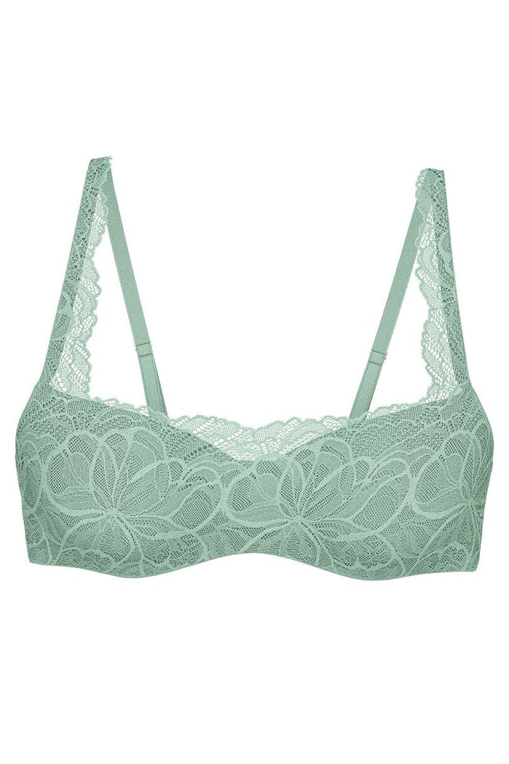   Biustonosz Usztywniany Balconette Model Body Make-Up Illusion Lace 10219845-7329 195568 Pistacja - Triumph 