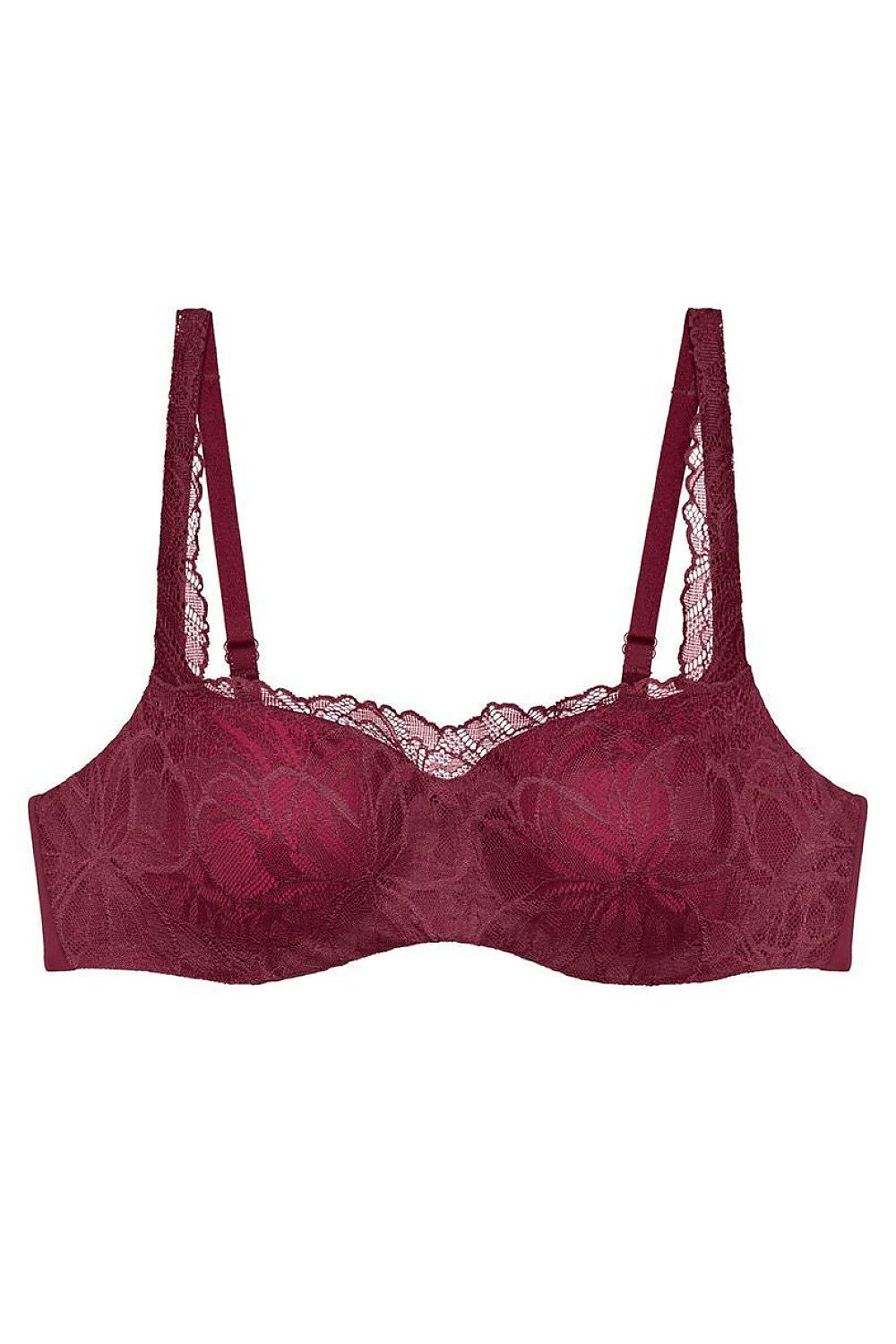   Biustonosz Usztywniany balconette Model Body Make-Up Illusion Lace 10219845-00EW 202735 Bordo - Triumph 