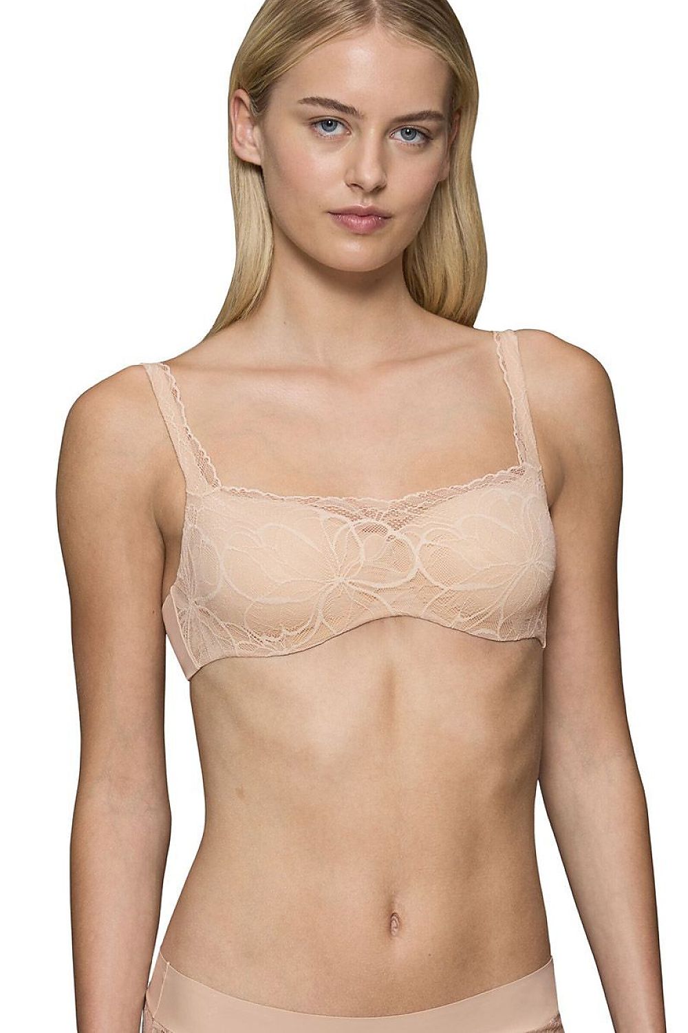   Biustonosz Usztywniany balconette Model Body Make-Up Illusion Lace 10219845-00NZ 202699 Beige - Triumph 