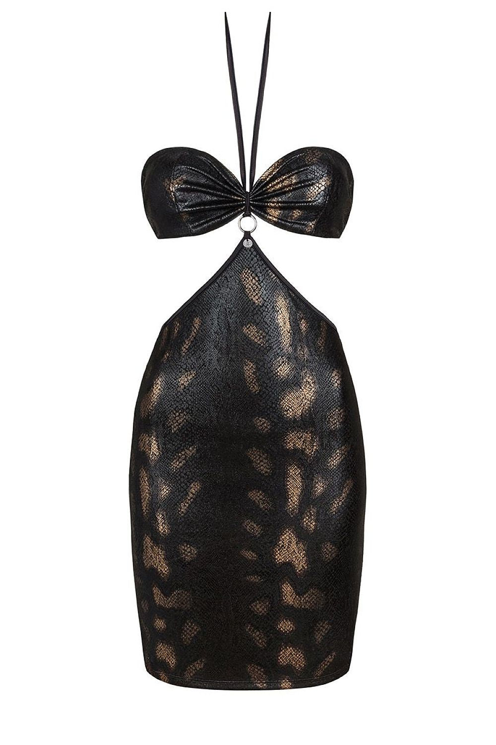   Sukienka Model Vivianty 188796 Black/Wzór - Obsessive 