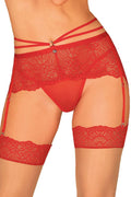   Pas do pończoch Model Loventy 177453 Red - Obsessive 