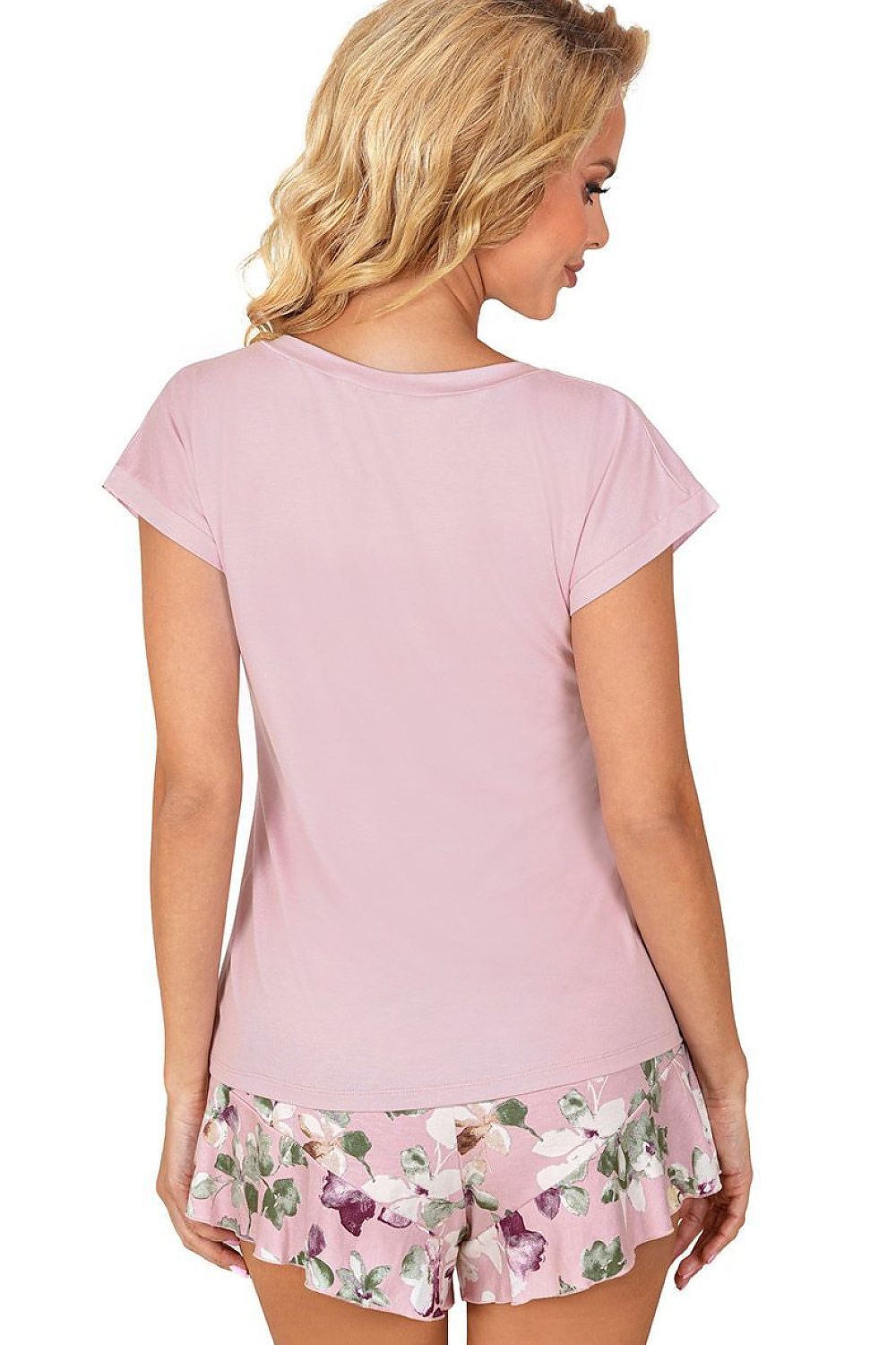  Piżama damska Model Nicola 1/2 199837 Powder Pink/Wzór - Donna 