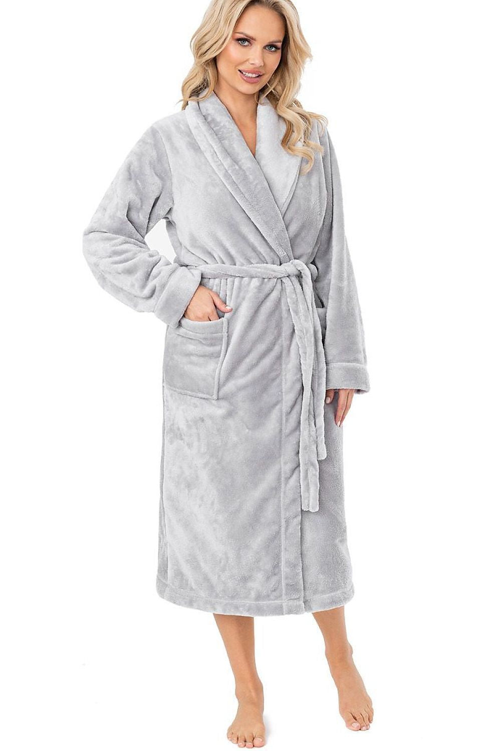  Szlafrok Damski Model 103 191103 Grey - Donna 
