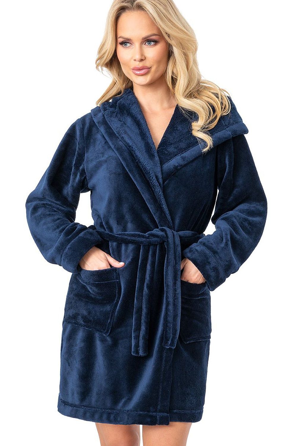  Szlafrok Damski Model 101 191094 Navy - Donna 