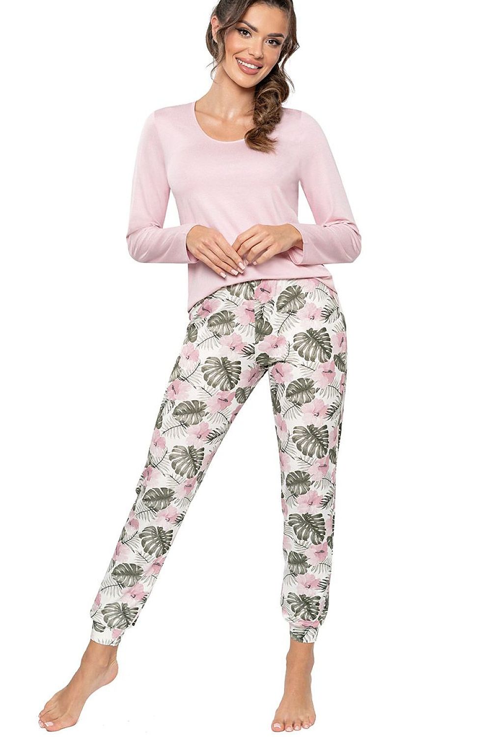  Piżama Damska Model Mila 190549 Powder Pink/Wzór - Donna 