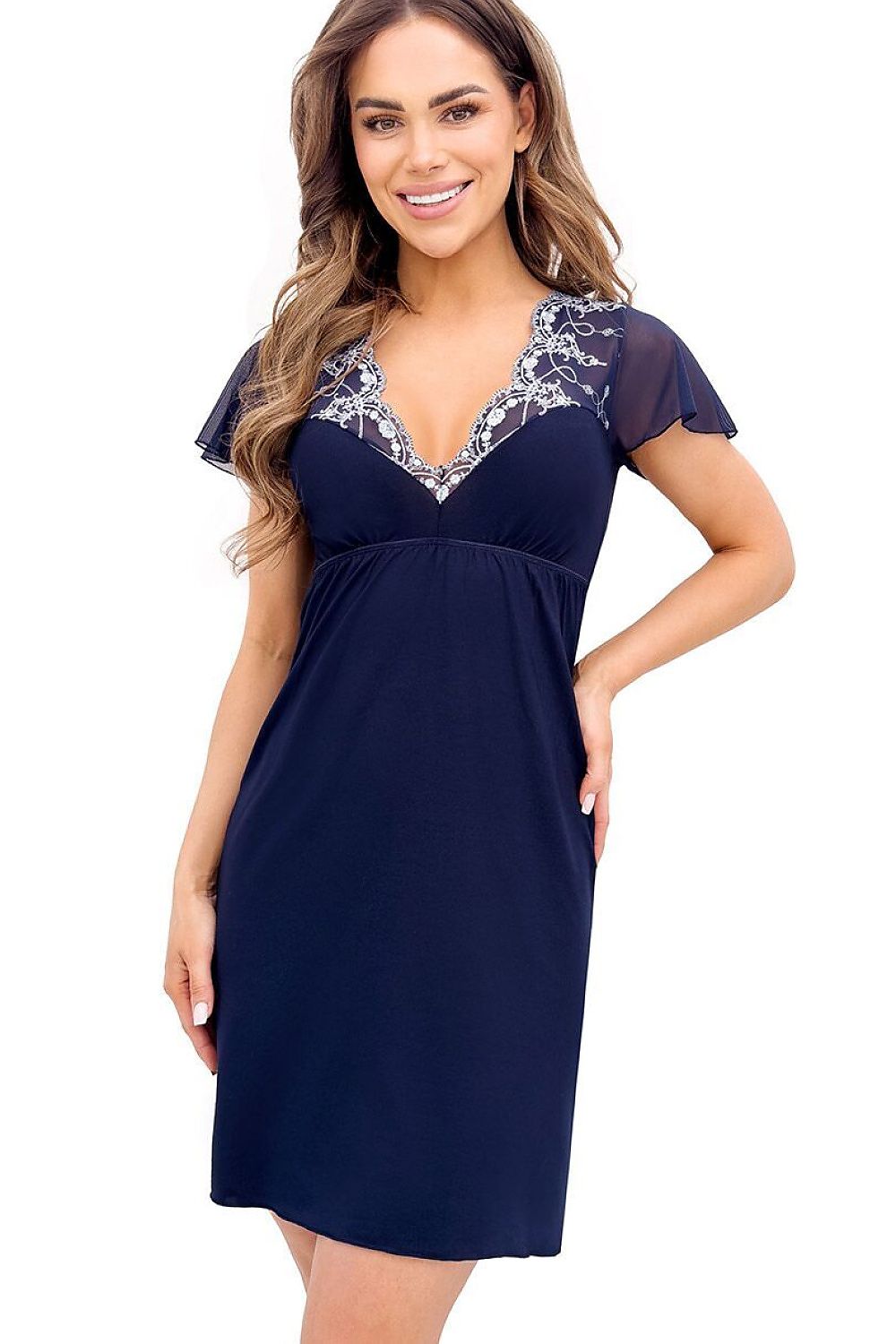  Koszulka nocna Koszula Nocna Model Adele 238333 Navy - Donna 