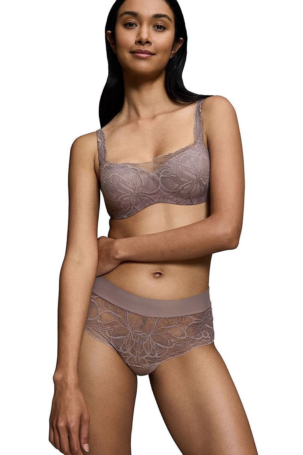   Biustonosz Usztywniany balconette Model Body Make-Up Illusion Lace 10219845-3091 202684 Gołębi - Triumph 