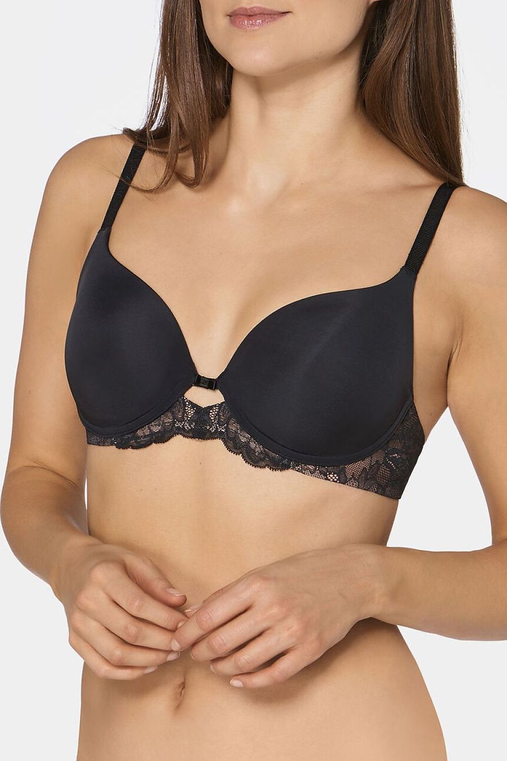  Biustonosz push up Biustonosz Usztywniany Model Amourette Charm WHP01 10198845 130748 Black - Triumph 