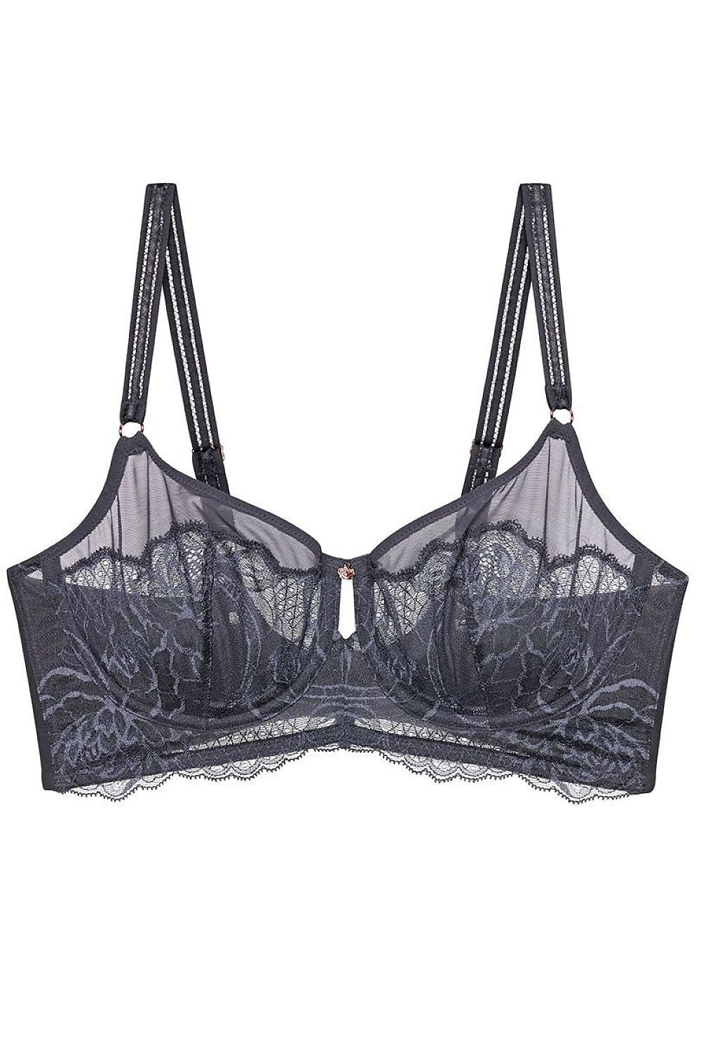  Biustonosz Soft Model Wild Peony Florale 10215982-00DK Grafit - Triumph 
