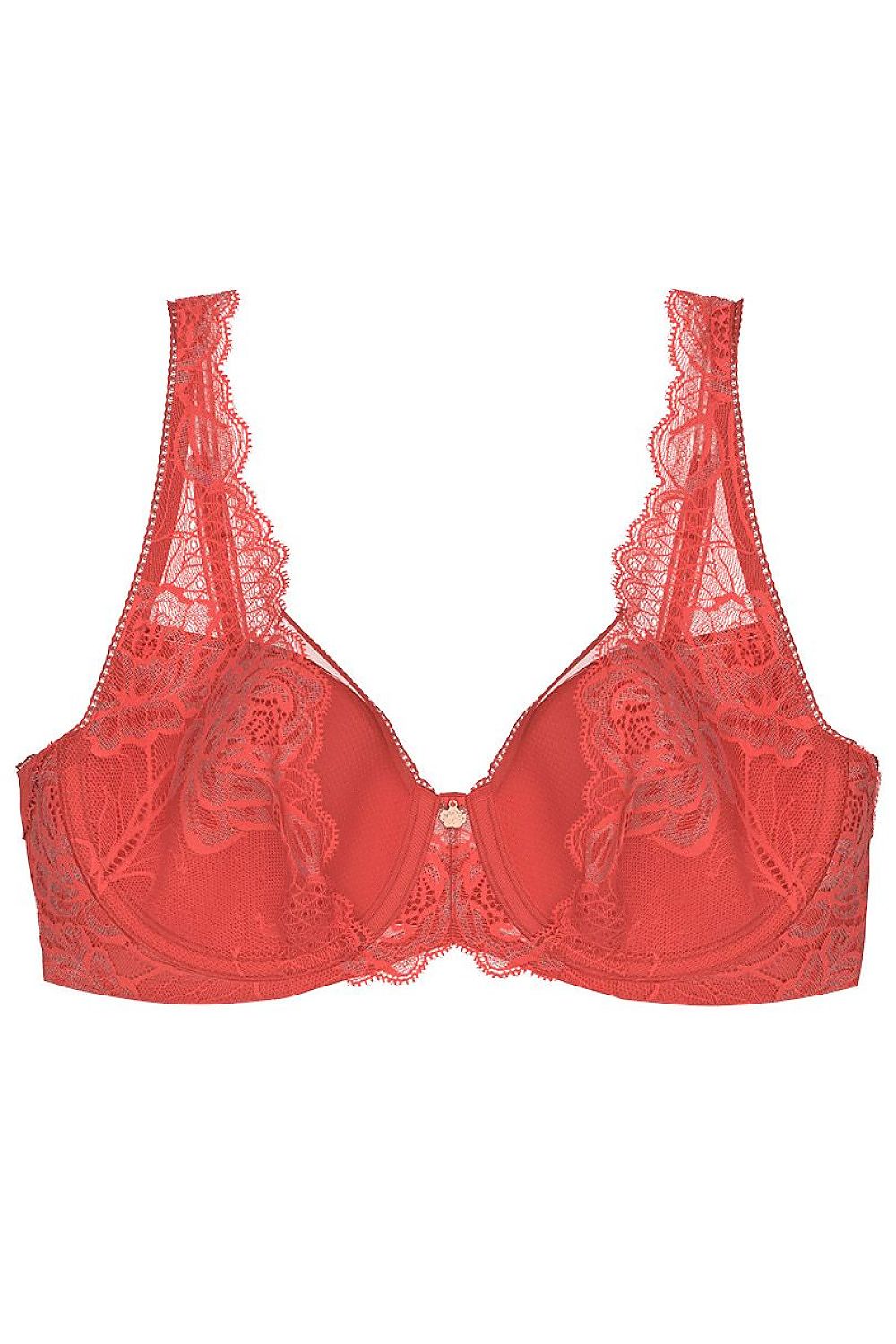  Biustonosz push up Biustonosz Usztywniany Model Wild Peony Florale 10209627-7802 186234 Coral - Triumph 