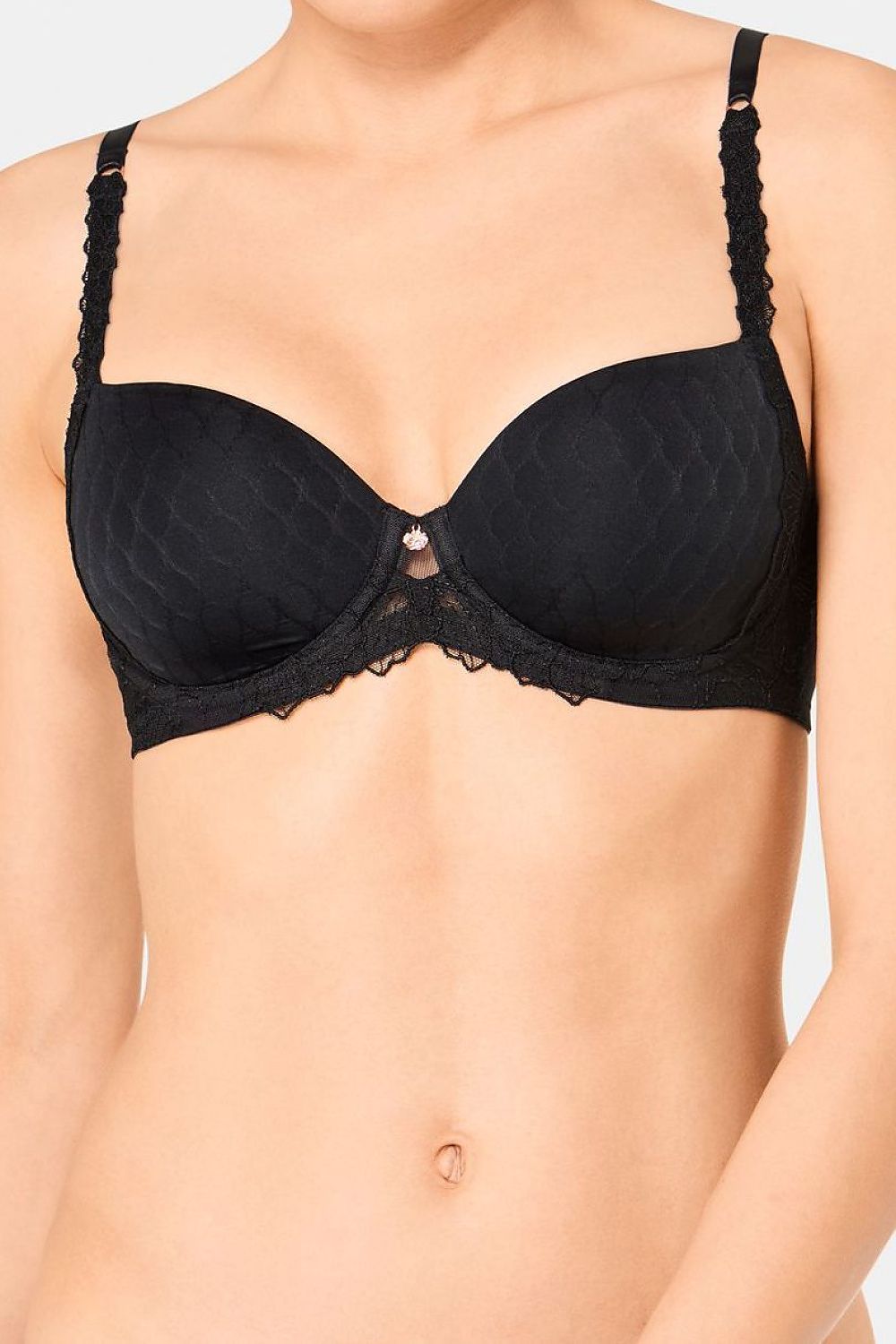  Biustonosz push up Biustonosz Usztywniany Model Azalea Florale 10184809 154415 Black - Triumph 