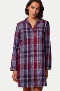  Koszulka nocna Koszula Nocna Model Boyfriend NDW X Checks 10216520-M006 237511 Bordo/Wzór - Triumph 