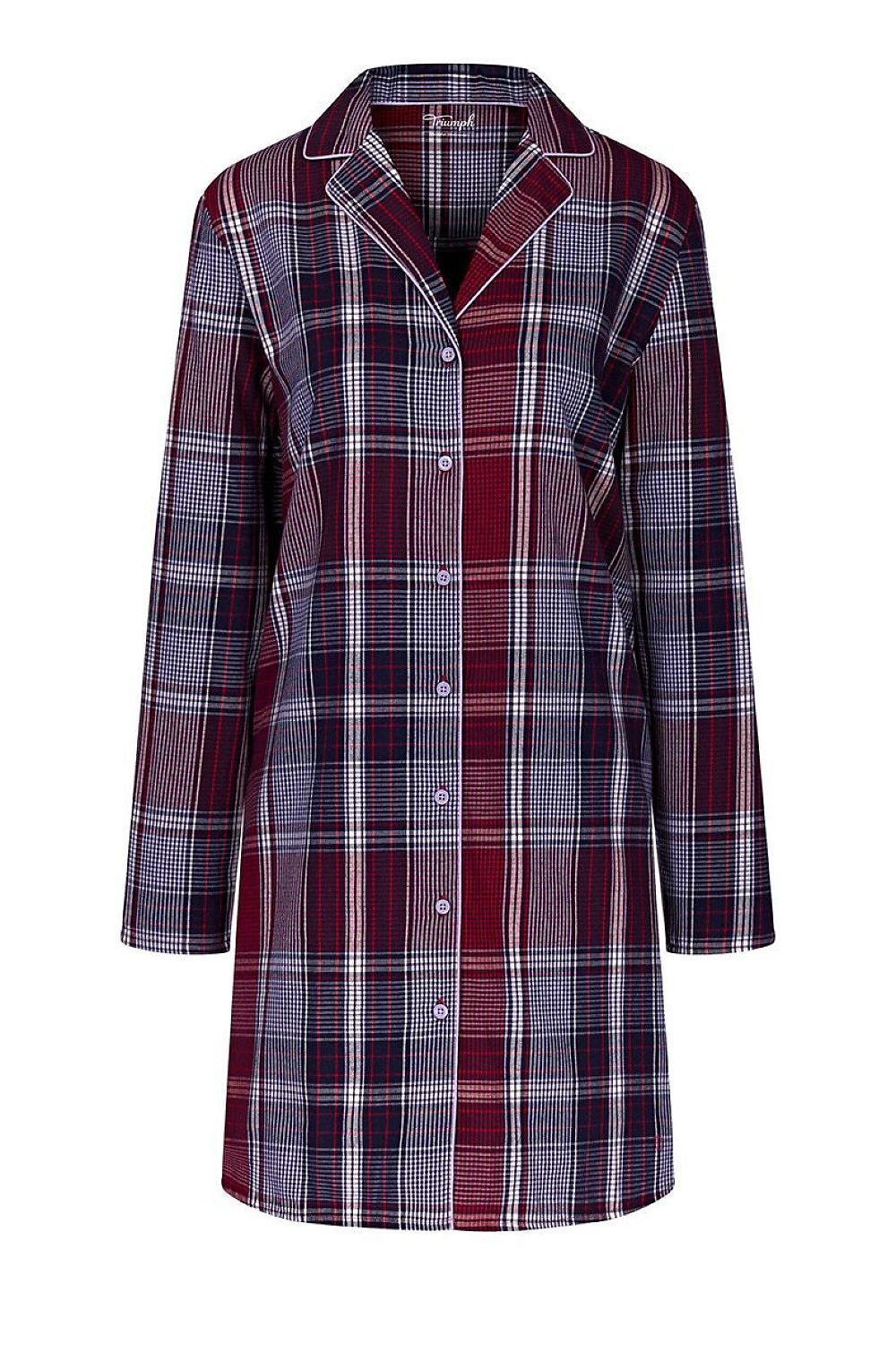  Koszulka nocna Koszula Nocna Model Boyfriend NDW X Checks 10216520-M006 237511 Bordo/Wzór - Triumph 