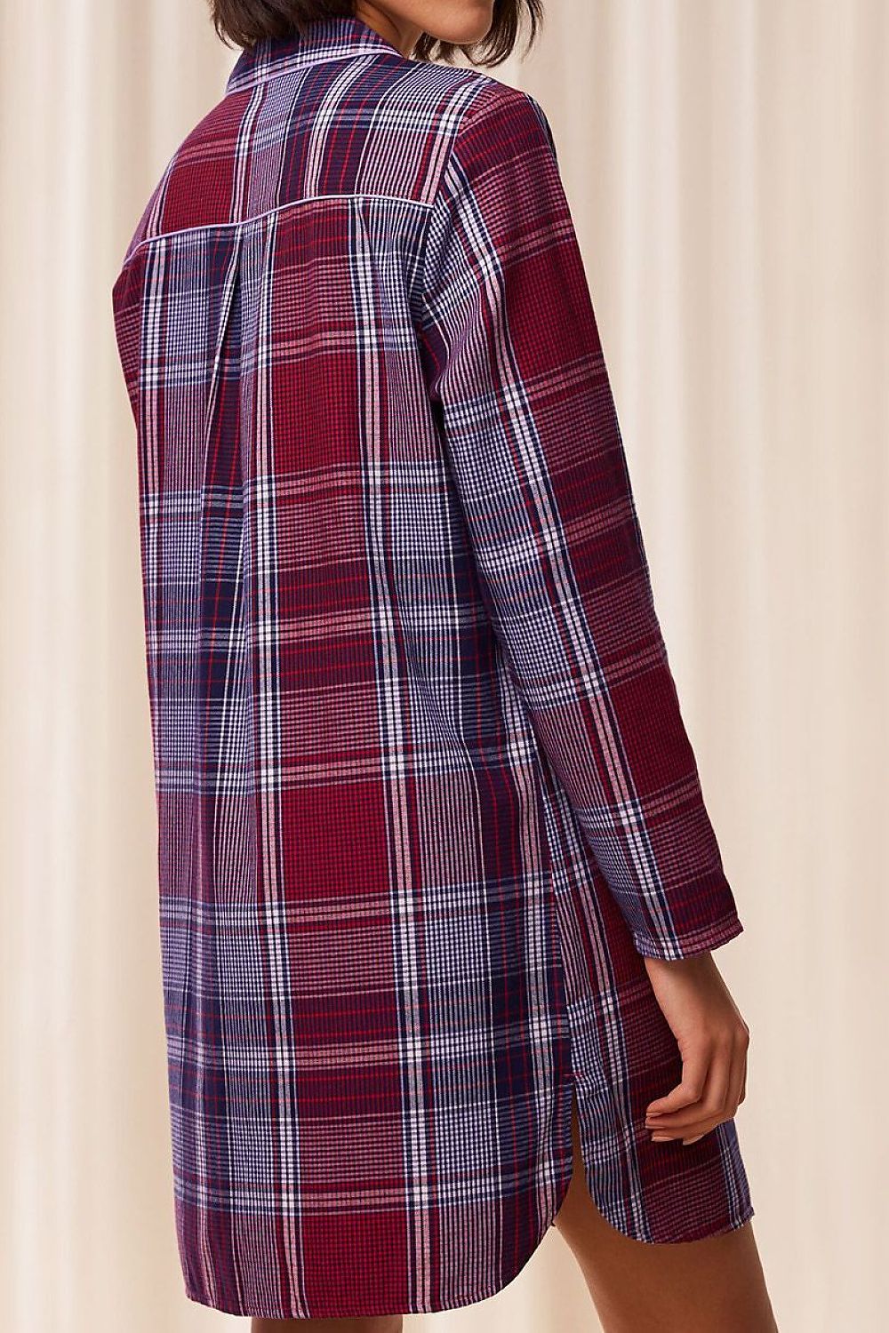  Koszulka nocna Koszula Nocna Model Boyfriend NDW X Checks 10216520-M006 237511 Bordo/Wzór - Triumph 
