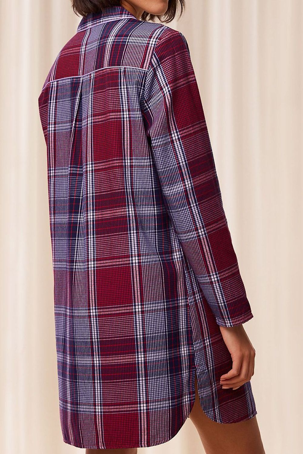  Koszulka nocna Koszula Nocna Model Boyfriend NDW X Checks 10216520-M006 190155 Bordo/Wzór - Triumph 