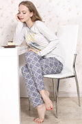  Piżama Damska Model Molly 546 Grey/Blue - Roksana 