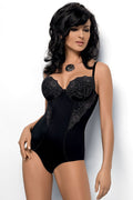  Gorsety, body, pasy Body z miseczkami Model 184 Livia Black - Gorsenia Lingerie 