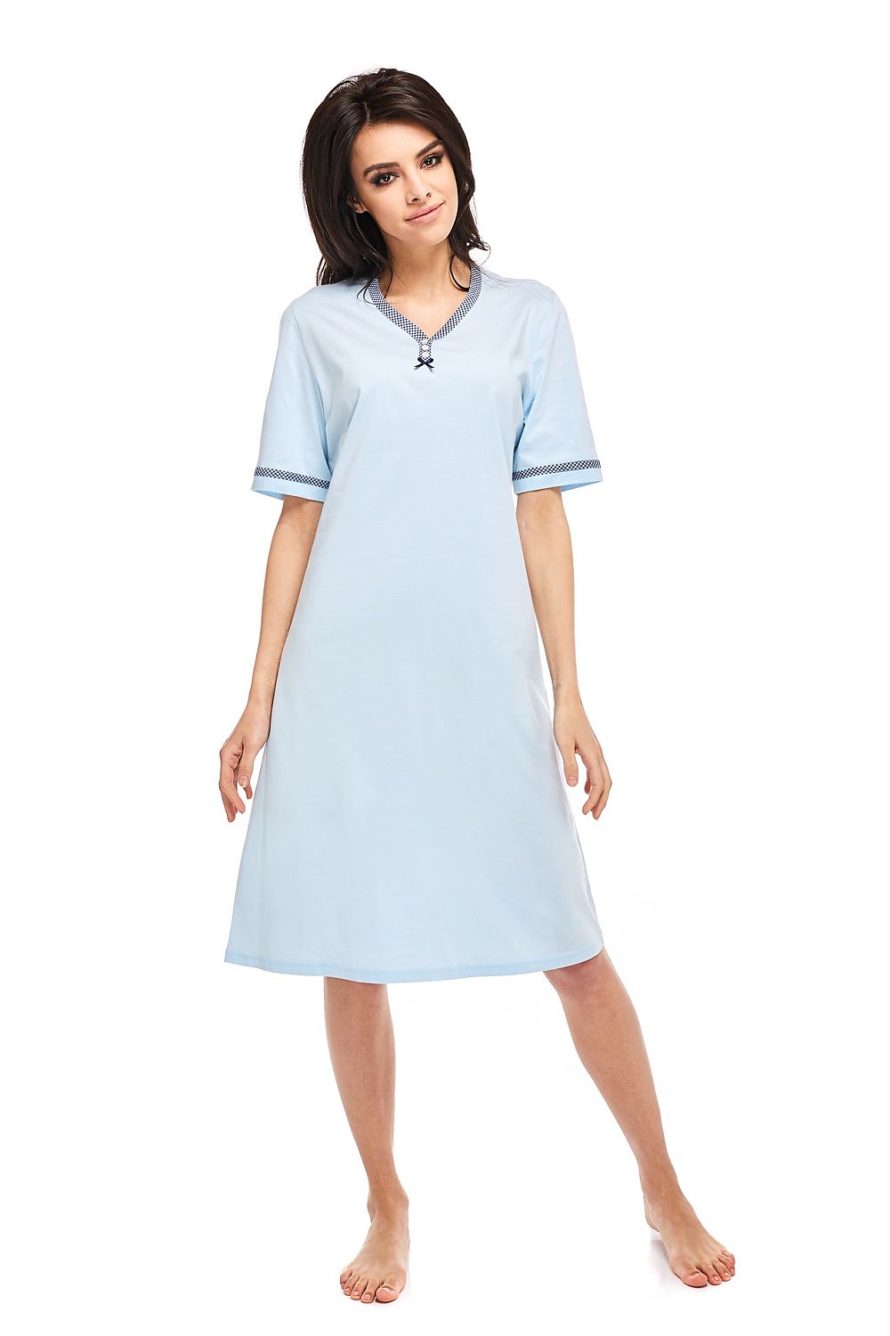  Koszulka nocna Koszula Nocna Model Anna 216 Sky Blue - Betina 